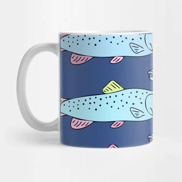 Cute and Colorful Trout Pattern by Davey's Designs